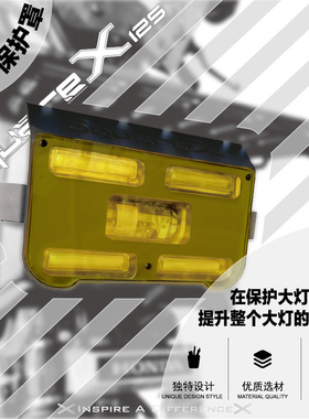 LT改装 新大洲本田SQUARE X125铝合金大灯护罩保护网带亚克力眼罩