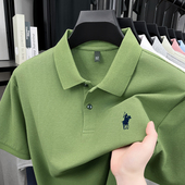 t恤男夏季 保罗短袖 新款 纯棉美式 上衣 翻领polo衫 奥莱品牌折扣
