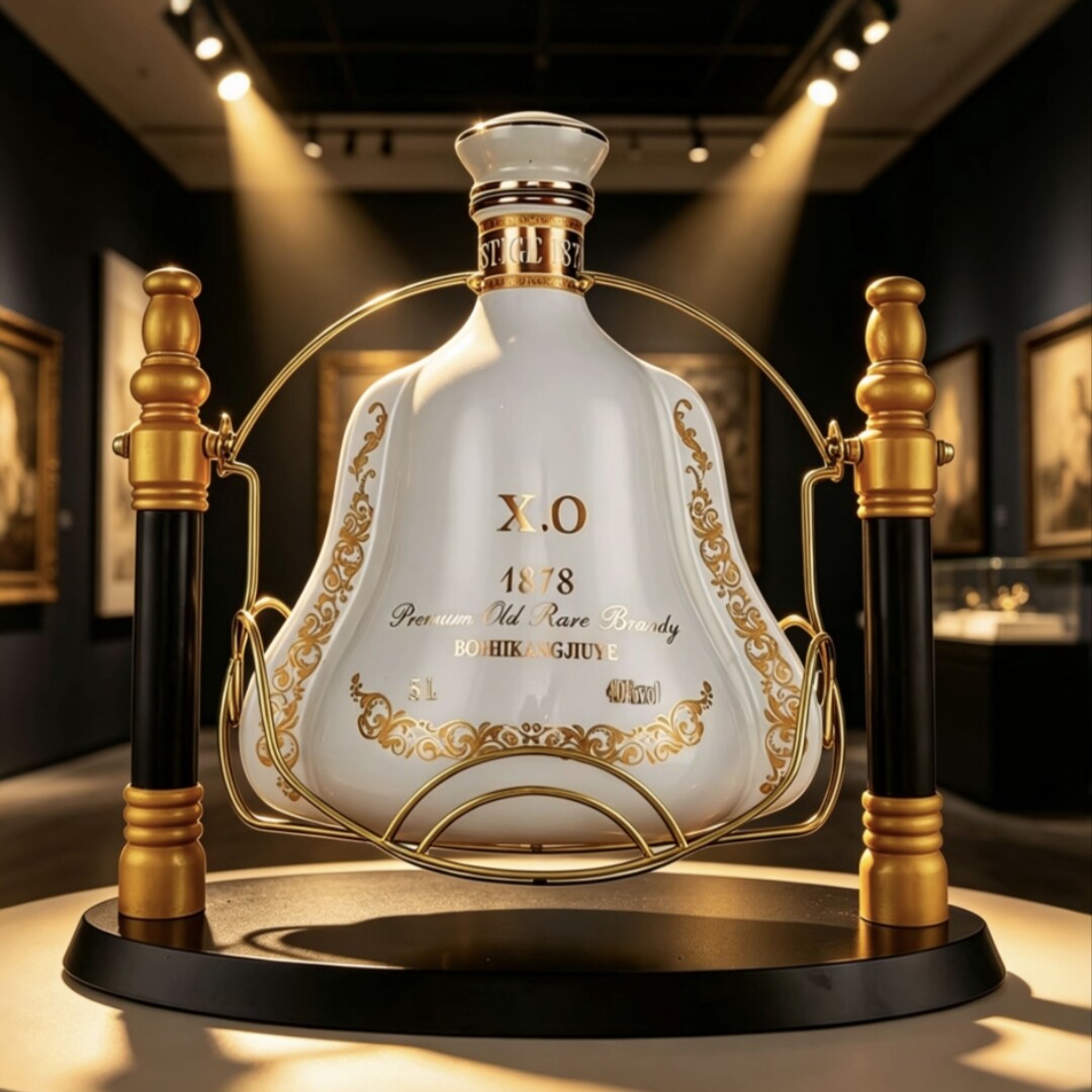 10斤陶瓷大瓶洋酒 XO白兰地5L 大容量礼品酒5000ML 送礼带酒架