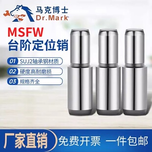 MSFW实心台阶定位销轴承钢圆柱销MSFWM螺纹型台阶销钉5/6/8/10/13
