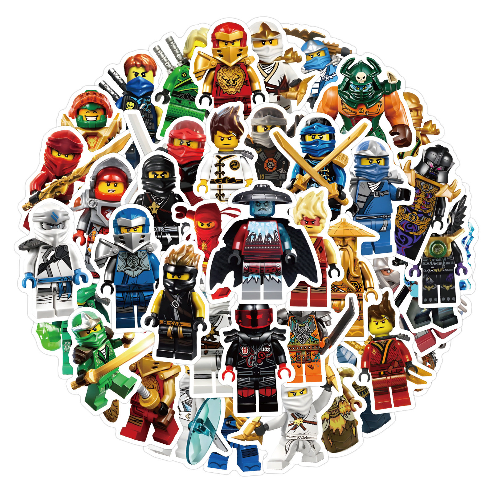 120张乐高幻影忍者NinjaLego涂鸦贴行李箱笔记本电脑ipad手机贴纸