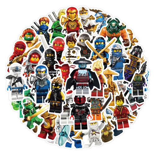 120张乐高幻影忍者NinjaLego涂鸦贴行李箱笔记本电脑ipad手机贴纸