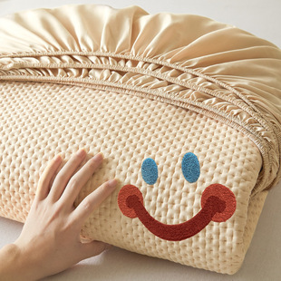 加厚A类原棉磨毛毛巾绣夹棉床笠床单保护罩防滑床罩卡通抗菌