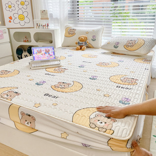 ins卡通乳胶凉席床笠款夏被四件套乳胶席三件套夏凉被空调被冰丝