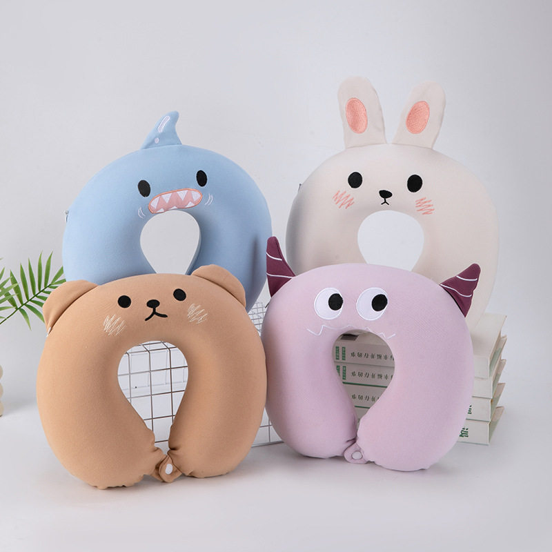 可爱卡通u型枕护颈枕记忆棉U型枕头记忆枕旅行枕头新款亲肤卡通枕