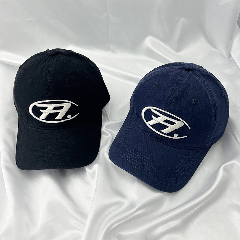 美式复古刺绣立体字母纯棉棒球帽女百搭休闲大头围潮牌鸭舌帽子男