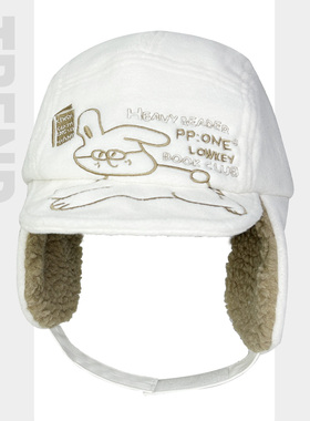 韩国羊羔绒可爱兔子雷锋帽女户外骑车保暖御寒护耳帽显脸小飞行帽