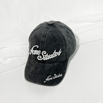 韩国小众重工刺绣字母棒球帽