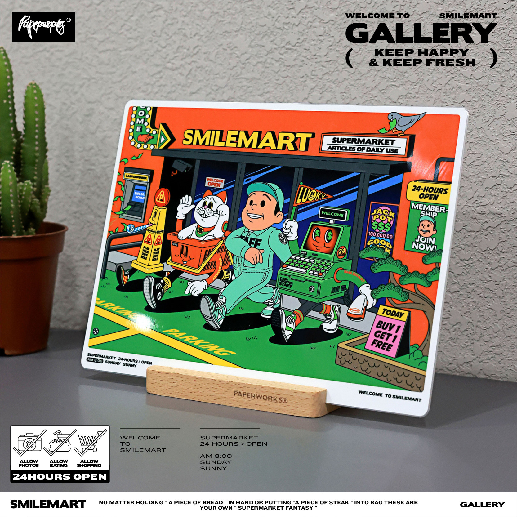 paperworks创意超市 staff 五宝主题 金属铝板艺术画装饰画15x20c