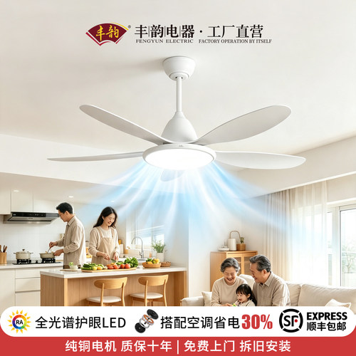 丰韵大风力直叶吊扇灯电风扇灯