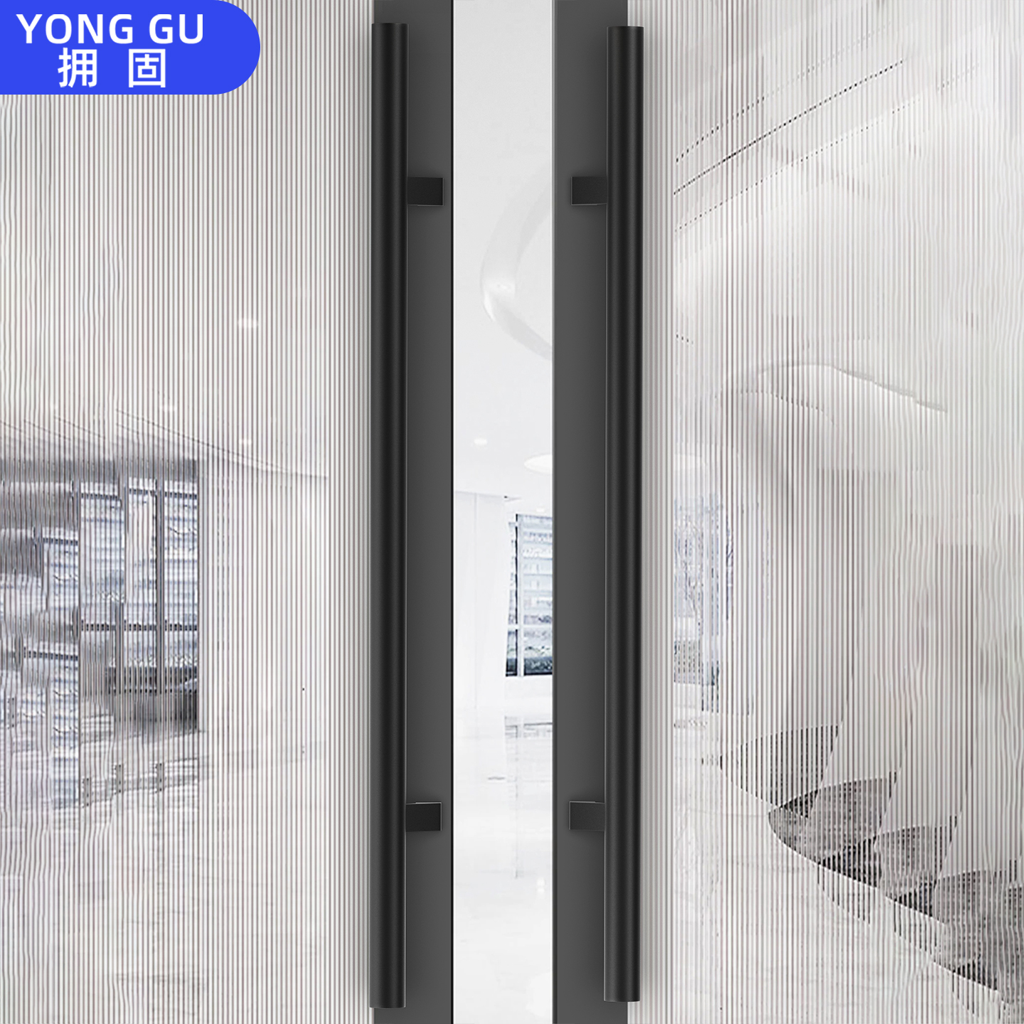 对开不锈钢把手玻璃门木门通用