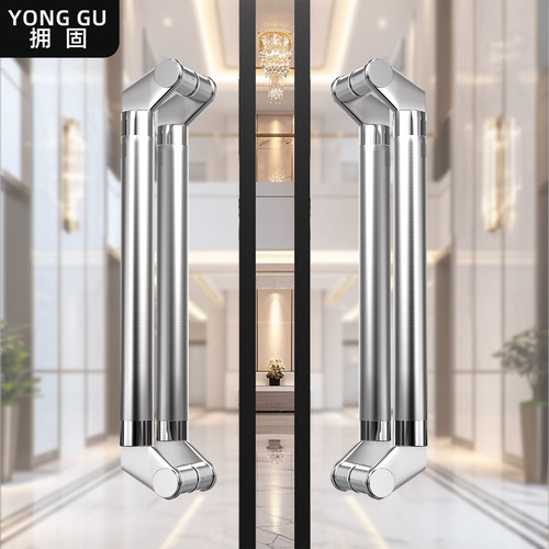 玻璃门拉手不锈钢加厚无框刀头型