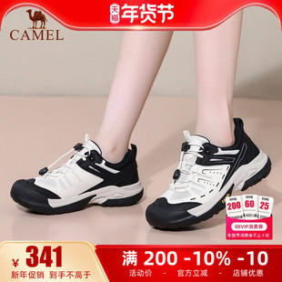 骆驼女鞋2025秋季新款厚底增高休闲鞋女户外徒步登山鞋防滑运动鞋