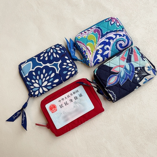 多卡位证件夹套零钱包 Vera Bradley 美式 纯棉碎花收纳卡包卡套