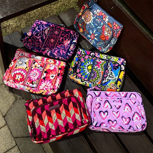 Vera Bradley 外贸花布包 美式绗缝印花花布vb斜挎包