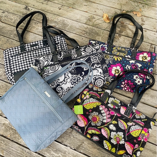 Vera Bradley 特价！全新拼皮大号单肩包 旅行包可套拉杆箱收纳包