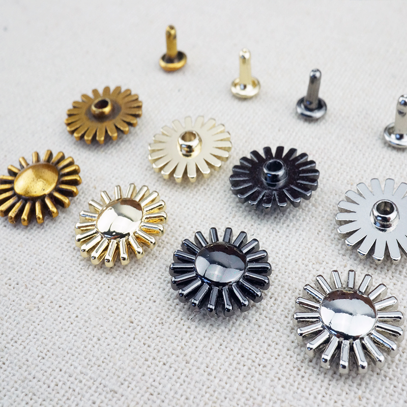 15mm铆钉复古花柳丁撞钉五金箱包手工diy包金属装饰配件牛仔服装