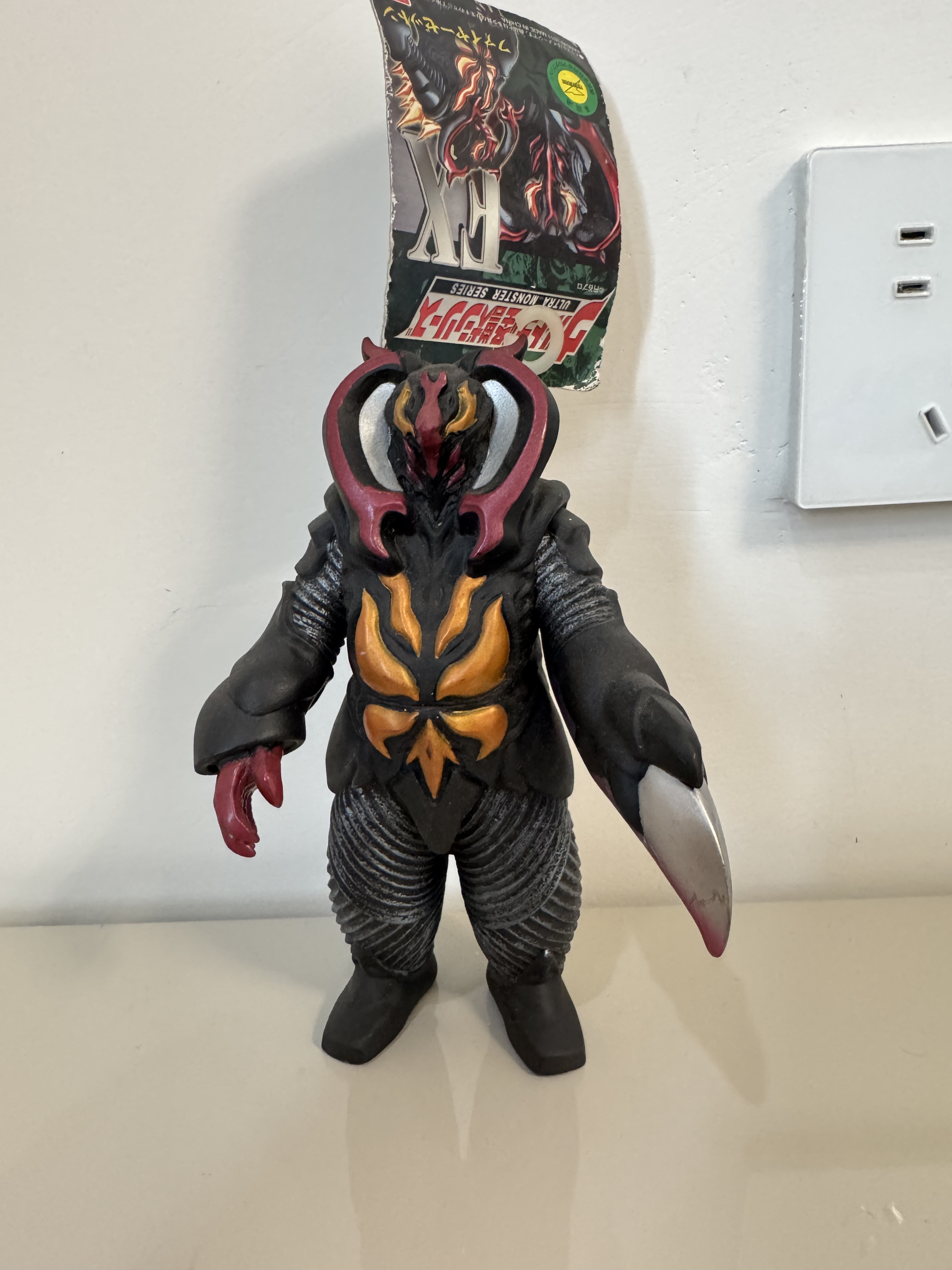 万代日版模型EX火焰杰顿 17cm系列奥特曼怪兽软胶玩具手办 带卡