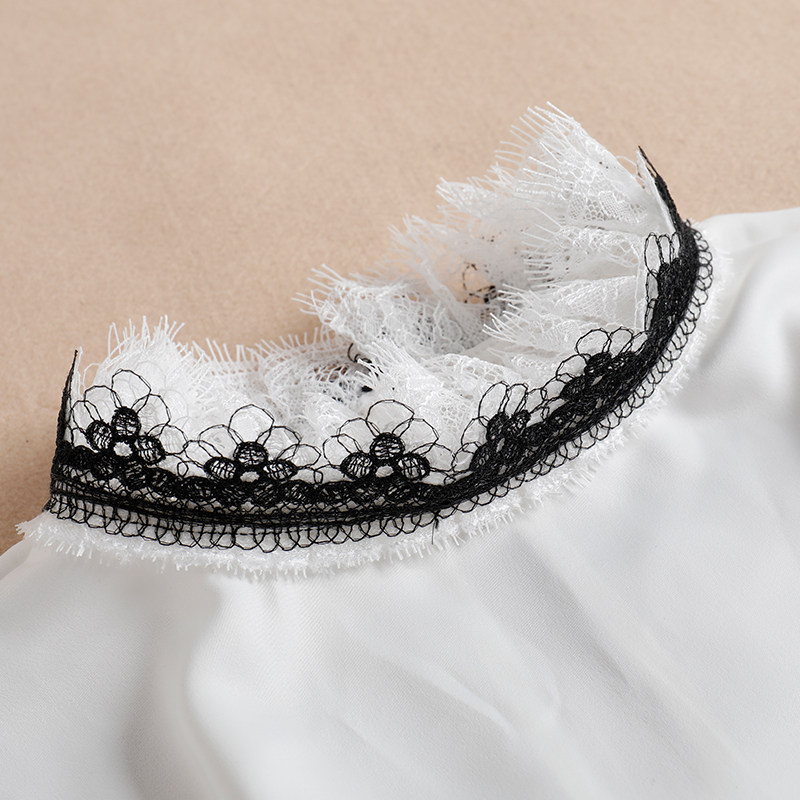 FALSE COLLAR CHILDRENS VERSATILE FALSE COLLAR JAPANESE LIGHT LUXURY BOUTIQUE LACE MESH LACE DECORATION COLLAR AUTUMN AND WINTER SOLID COLOR FAKE COLLAR