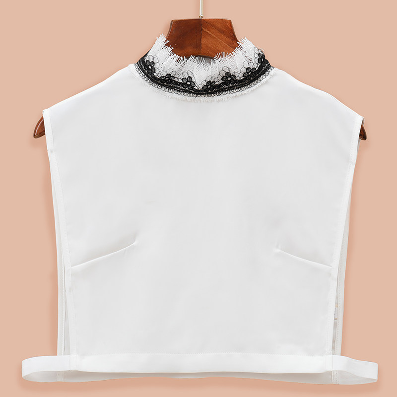 FALSE COLLAR CHILDRENS VERSATILE FALSE COLLAR JAPANESE LIGHT LUXURY BOUTIQUE LACE MESH LACE DECORATION COLLAR AUTUMN AND WINTER SOLID COLOR FAKE COLLAR