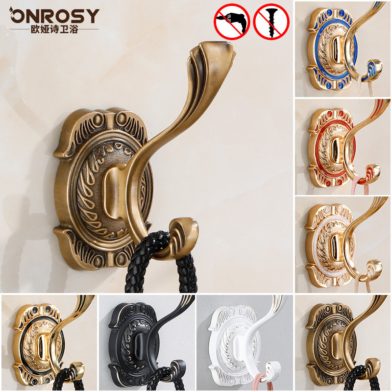 挂衣钩壁挂墙壁衣帽钩金属欧式浴室卫生间门后衣服毛巾挂钩免打孔,家装主材,挂钩/挂衣钩,淘宝优惠券,粉丝福利购,淘宝优惠卷