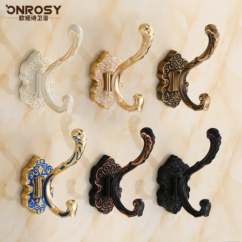 欧式仿古门后象牙白单个挂衣钩