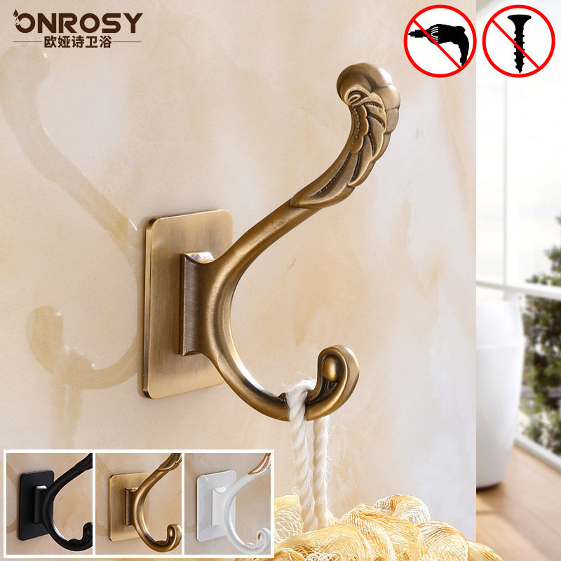 墙壁粘胶单个欧式浴室仿古挂衣钩