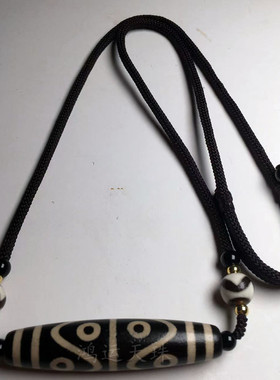 西藏八眼天珠藏饰民族风九眼莲师法器宝瓶天珠项链男女锁骨链饰品