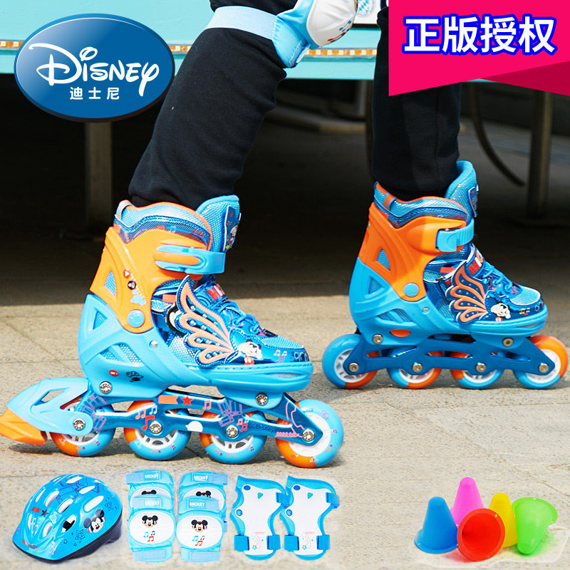 迪士尼溜冰鞋儿童3-5-6-8-10岁全套装旱冰直排轮滑可调男女初学者|ruв категории игрушка/коляска/головоломка/блоки/модель, коляска/детей на роликах, коньки/роликовые коньки - от Buy2taobao.com для оказания профессиональной услуги покупки агента Taobao