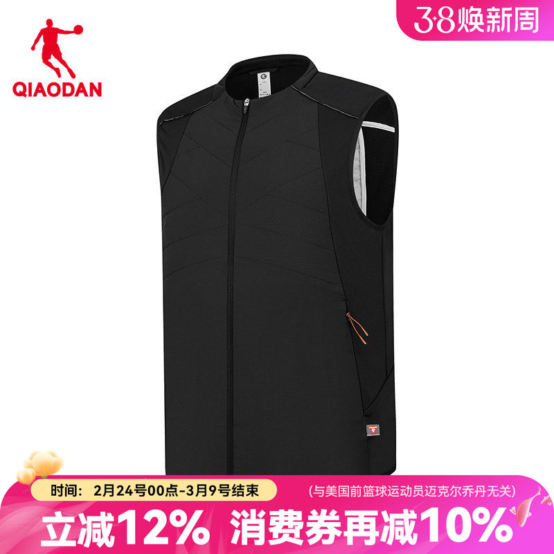 金标P棉|乔丹商场同款跑步加厚马夹男士马甲外套棉服QDBKD3254048