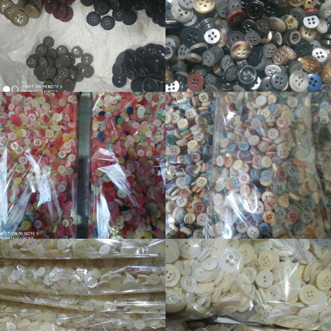 手工DIY辅料服装扣子论斤称斤糖果色深色黑色米白色钮扣清新圆扣