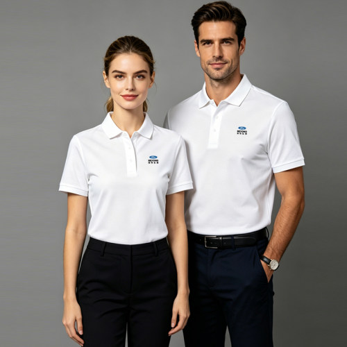 福特纵横工作服4S店工装夏短袖男polo衫定制印logo翻领T恤销售后