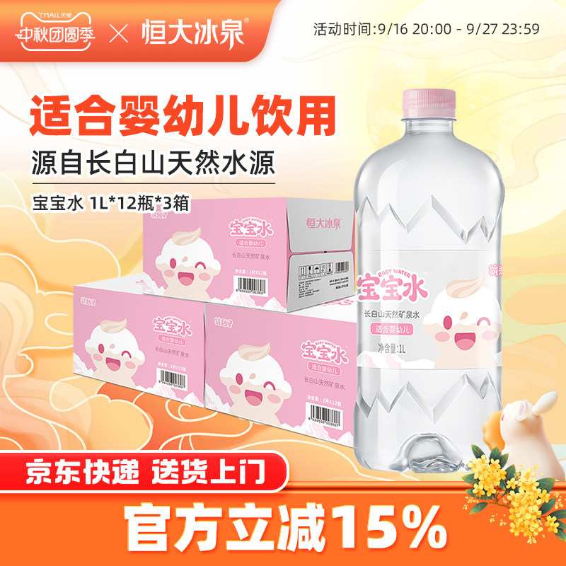 恒大冰泉矿泉水宝宝婴儿水整箱										
