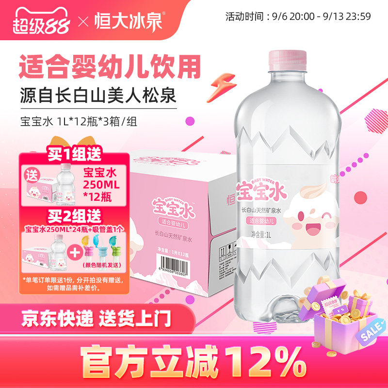 恒大冰泉矿泉水适合婴幼儿长白山图片