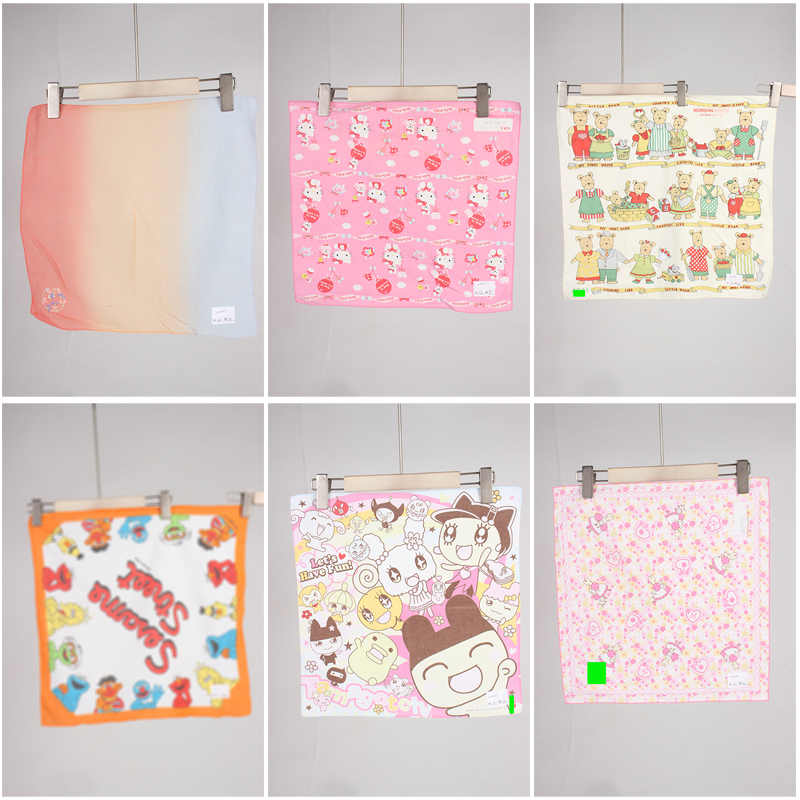 SW175古着vintage中古女士花色方巾手帕