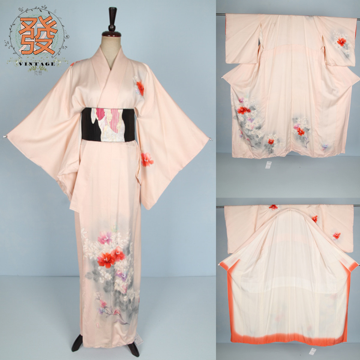 vintage风日本印花访问着舞台装