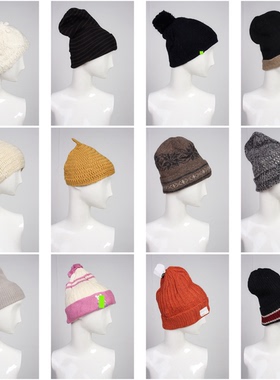 MZ73古着vintage日系秋冬法式欧美毛线针织帽