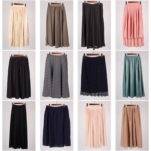 BKvintage古着日本制高腰复古风中古夏季 半身裙女H642 中长款