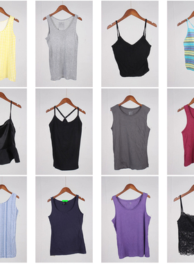 XT675古着vintage日系夏季休闲百搭内搭外穿欧美风背心吊带上衣