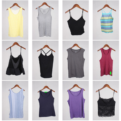 XT675古着vintage日系夏季休闲百搭内搭外穿欧美风背心吊带上衣