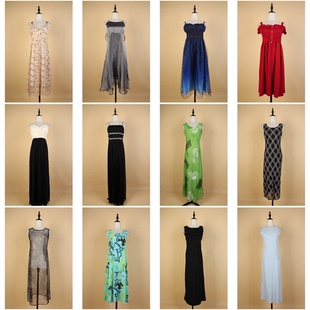 LY150古着vintage春夏中古意大利文艺轻熟风复古风中长款连衣裙女