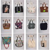 DZ189古着vintage单肩斜挎手提帆布卡通休闲包包