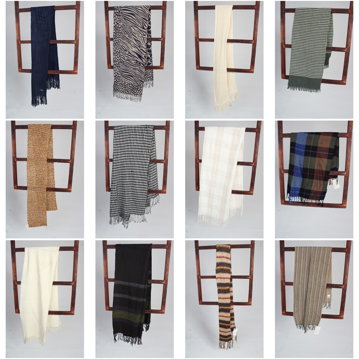 WJ200古着vintage日系秋冬羊毛呢法式意大利文艺复古风围巾披肩