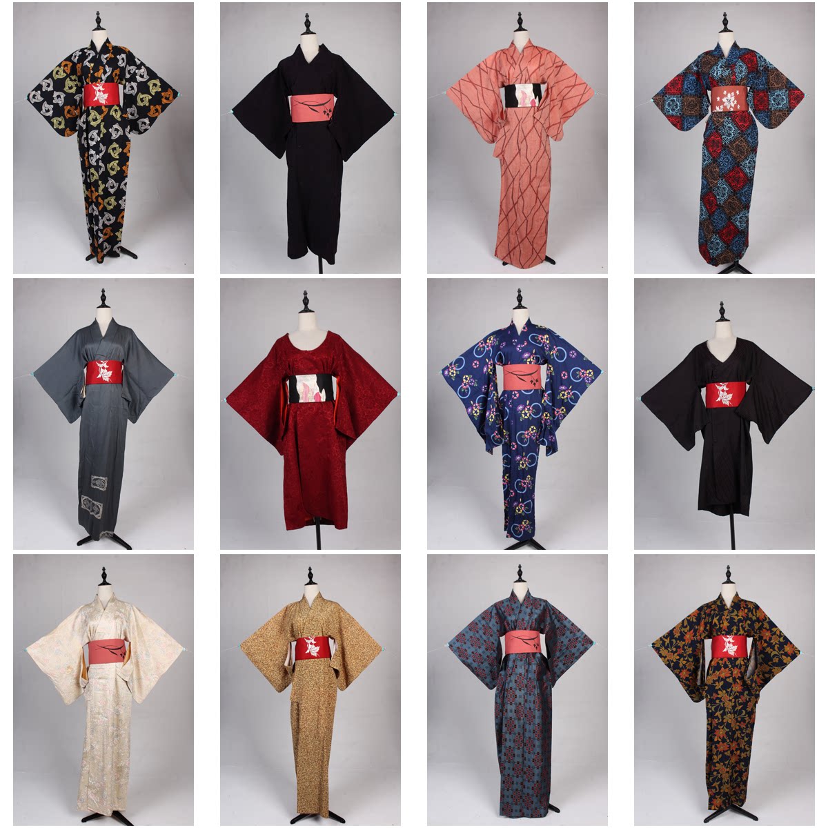 HF44古着vintage日本制传统民族服饰长款和服外套