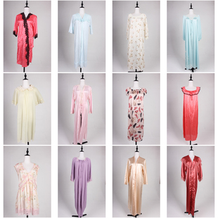 SQ145古着vintage春夏日系甜美风轻熟女装 睡裙 居家内搭中长款