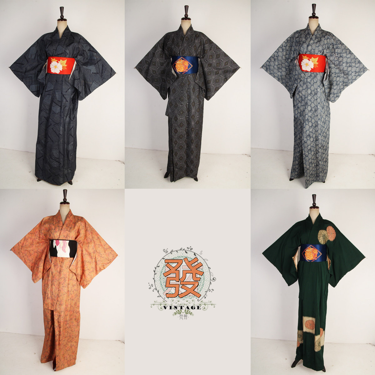 vintage风古着日本印花舞台装