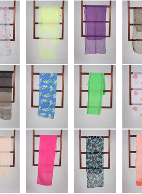 WJ358古着vintage甜美风春秋复古风丝巾围巾披肩