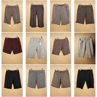 休闲裤 中裤 复古风中古英伦百搭女装 KZ139古着vintage秋冬日系法式
