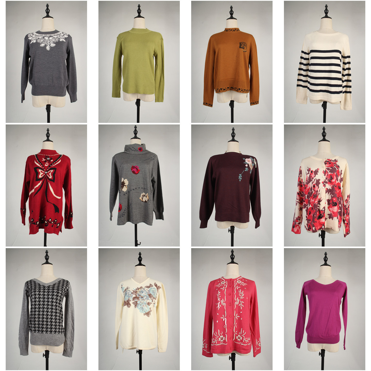 DM90古着vintage日系秋冬复古风外穿内搭简约百搭针织打底衫