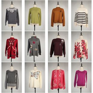 DM90古着vintage日系秋冬复古风外穿内搭简约百搭针织打底衫